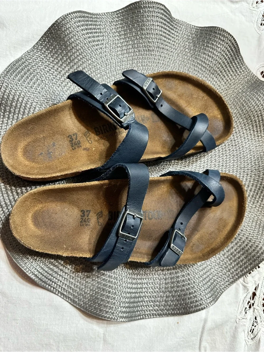 Birkenstock Kids Navy Double-Strap Sandals